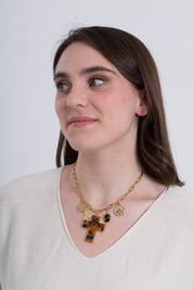 COLLAR CRUCE DORATA