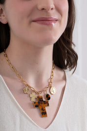 COLLAR CRUCE DORATA