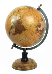 GLOBO TERRÁQUEO BASE MADERA